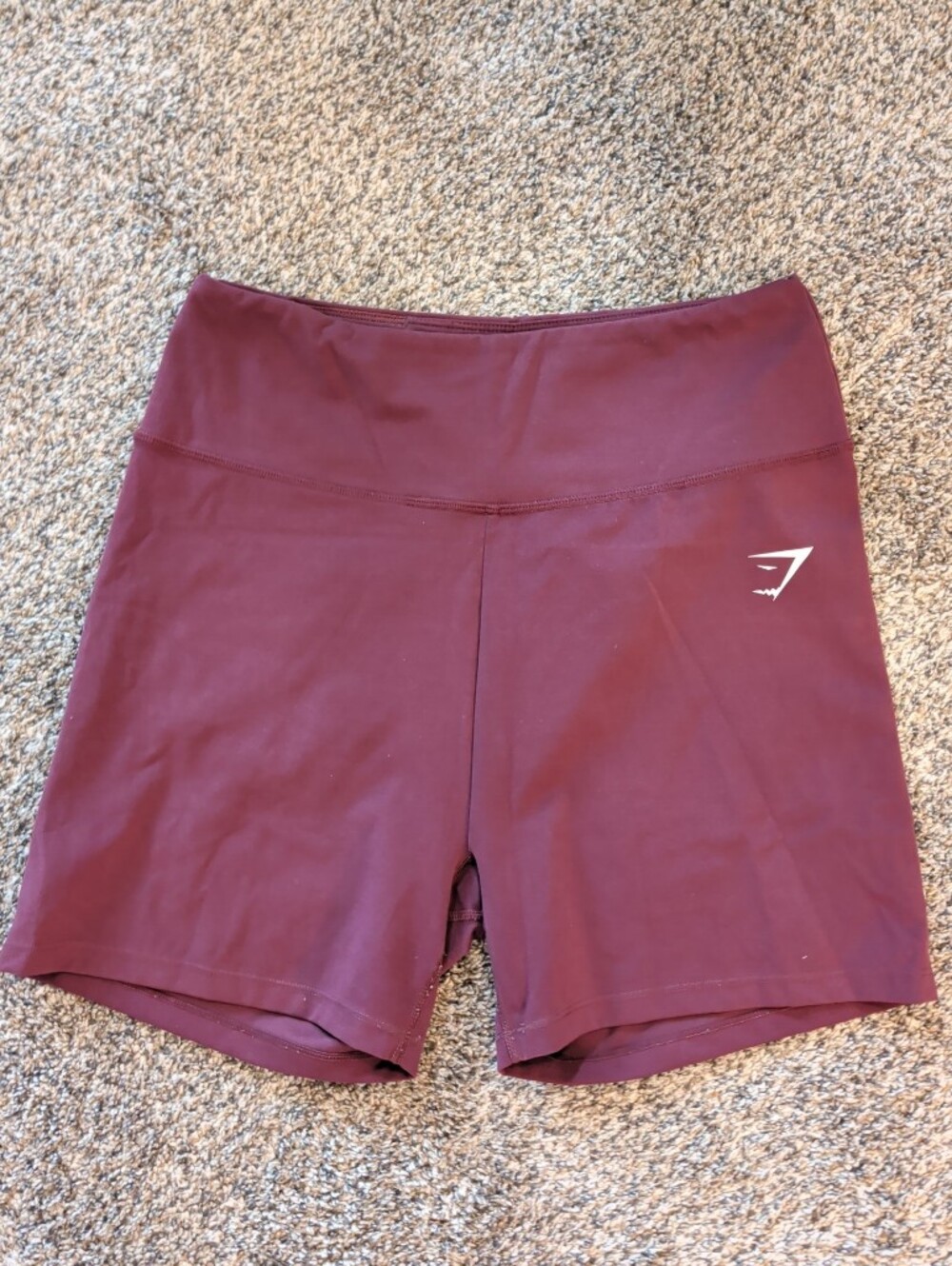 Gymshark Burgundy High-Waist Bike Shorts
